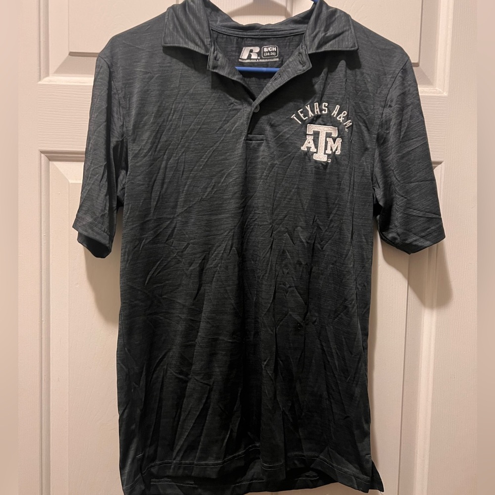 Texas A&M Grey Polo Shirt Size Small